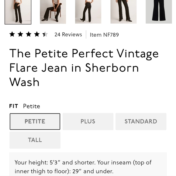 PETITE Madewell The Perfect Vintage Flare Jeans Denim Jean NF789 Sherborn Wash - Picture 7 of 10